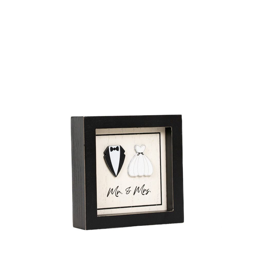 Mr. & Mrs. Reversible Wood Frame Sign
