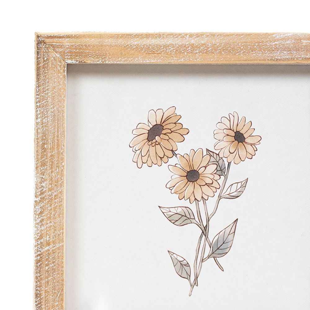 Sunflower/Daisy Reversible Wood Frame Sign