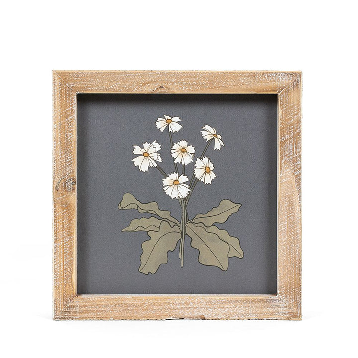Sunflower/Daisy Reversible Wood Frame Sign