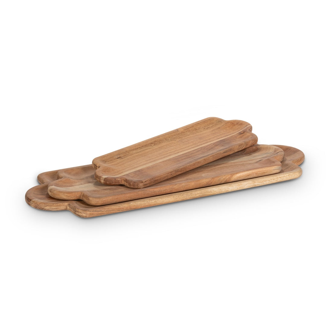 Acacia Wood Serving Trays - 3 Sizes
