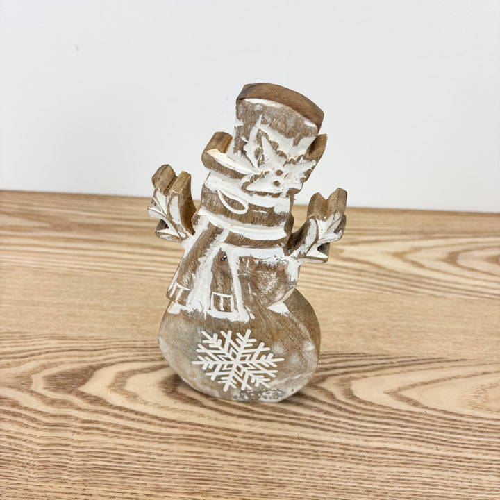 Mango Wood Snowman