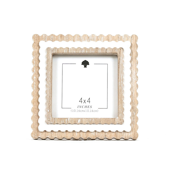 Wood Scallop Photo Frame, 4 sizes, 5 colors