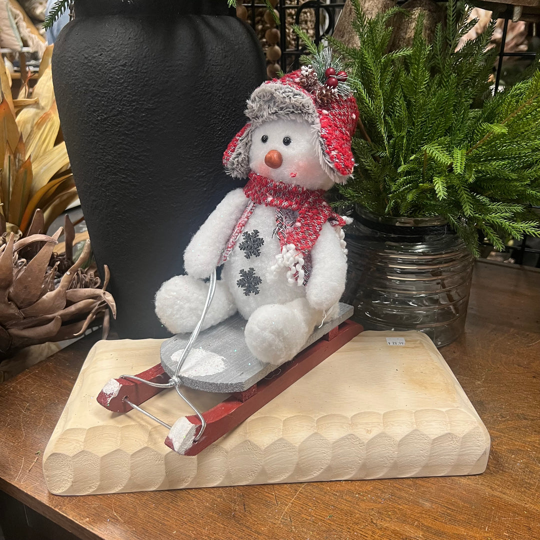 Red and White Fabric Snowmen