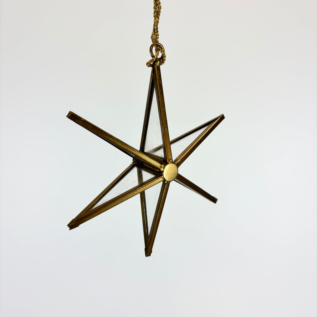 Metal and Glass Star Ornaments - 4 Styles