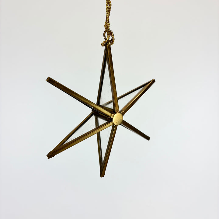 Metal and Glass Star Ornaments - 4 Styles