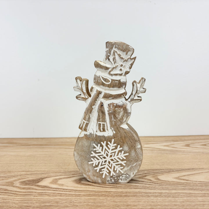 Mango Wood Snowman