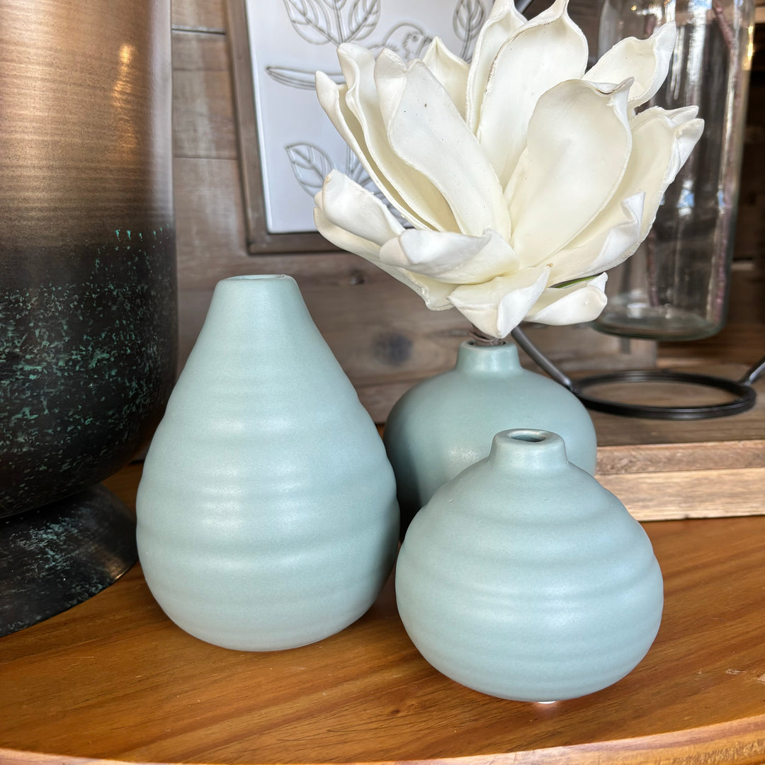 Teal Ceramic Vases