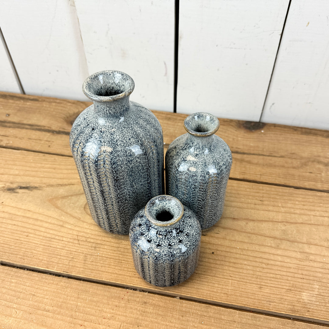 Stoneware Blue Bottle Vases