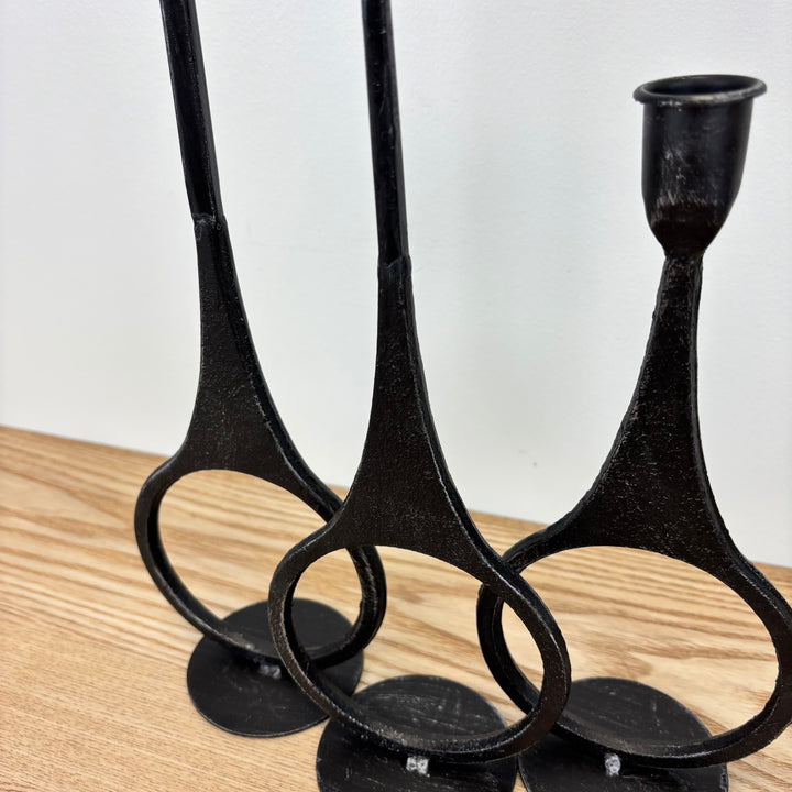 Set of 3 Cast Iron Ring Taper Holders