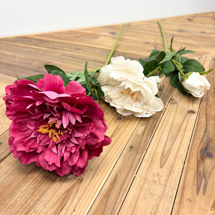 Real Touch Peony Spray - 2 Colors