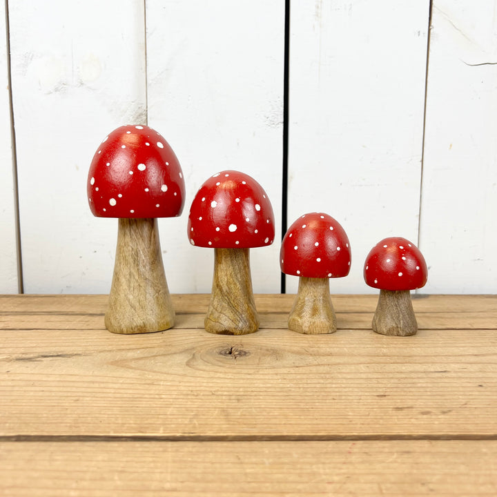 Red and White Polka Dot Mushrooms