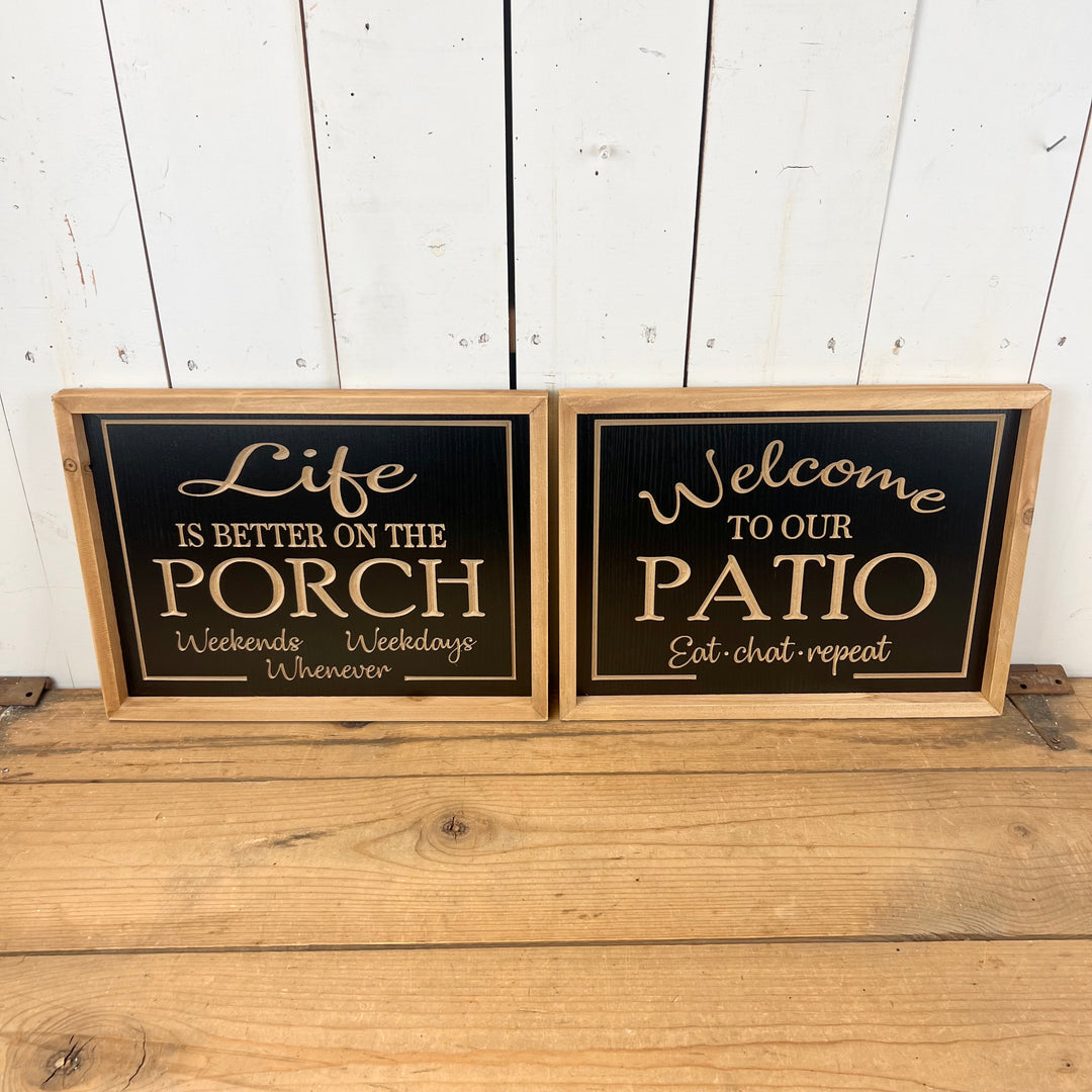 Porch/Patio Signage