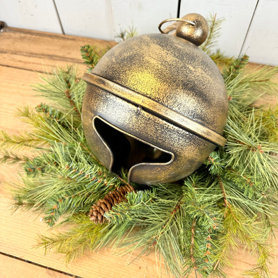 Gold Jingle Bell & Pine Candle Ring Table Design Kit