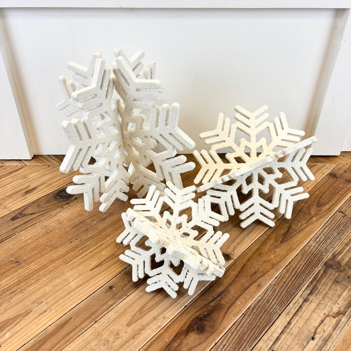 Interlocking Glitter Snowflakes - 3 Sizes