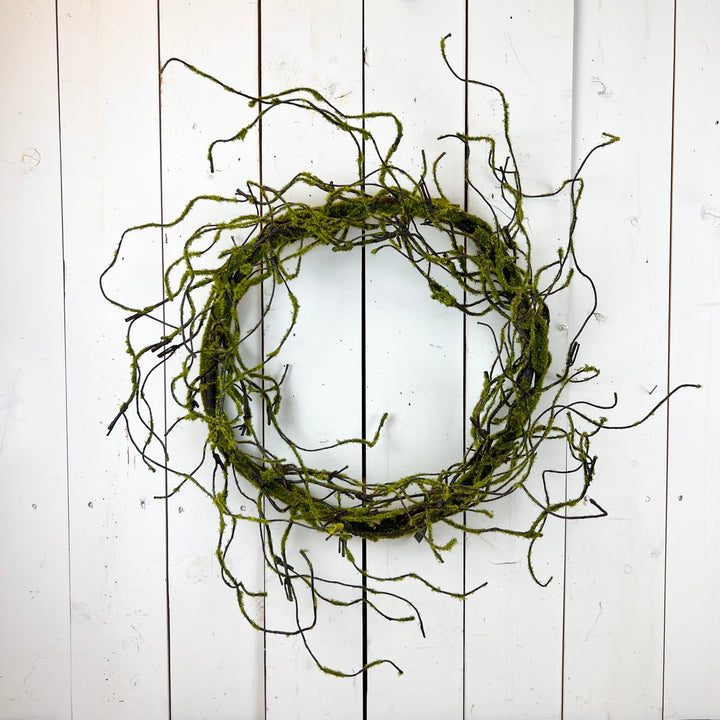 Mossy Twig Wreath & Long Stem