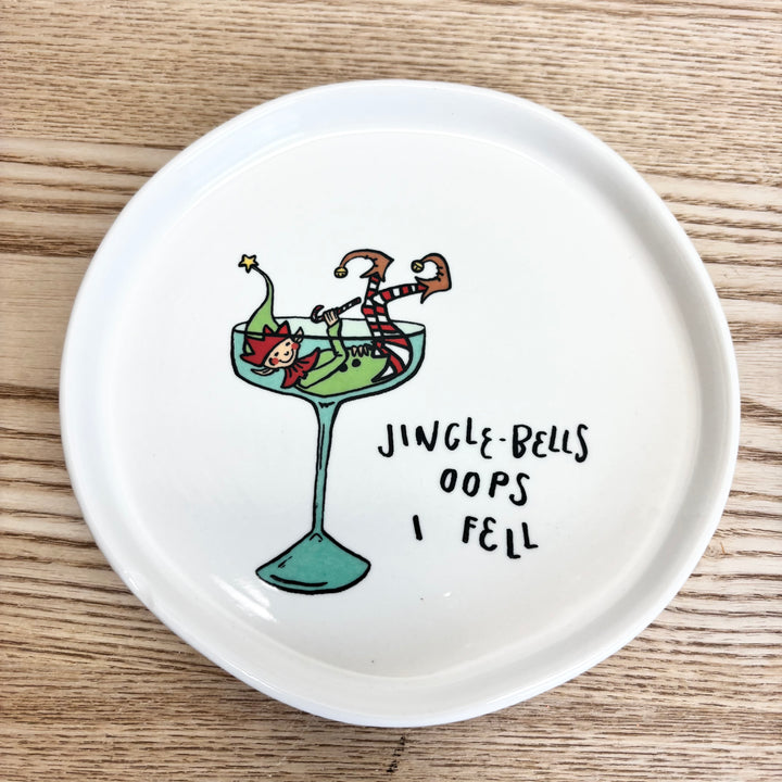 Tipsy Holiday Stoneware Plates - 4 Styles