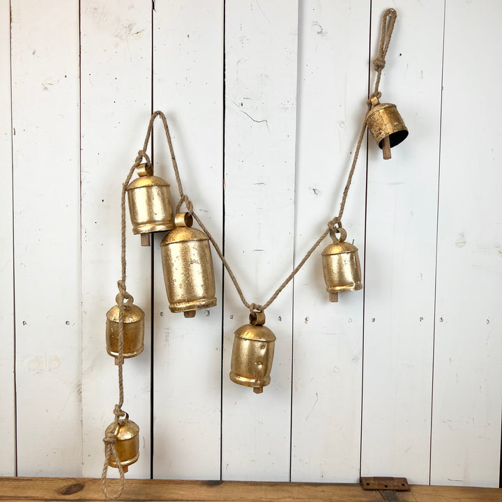 6' Gold Bell Garland