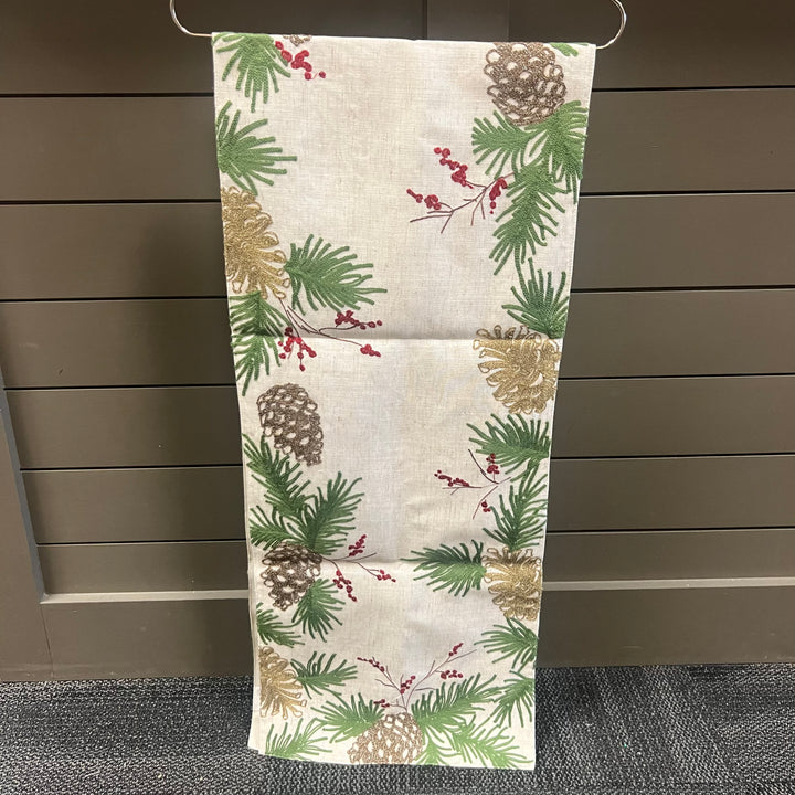 Pine Cone Holiday Table Runner