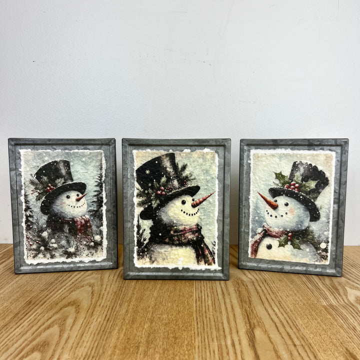 Snowman Metal Block - 3 Styles