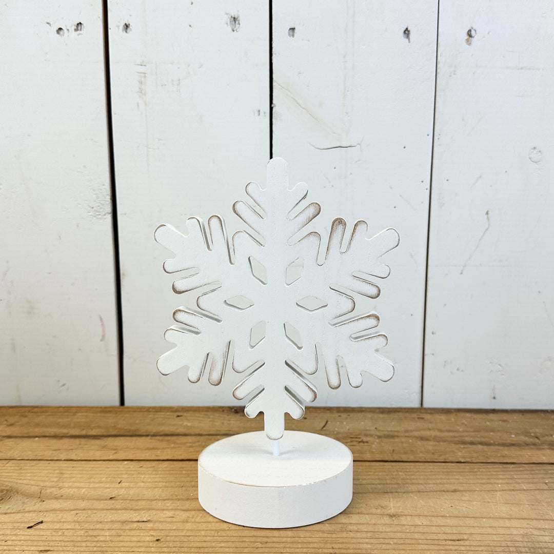 White Snowflakes on Stands