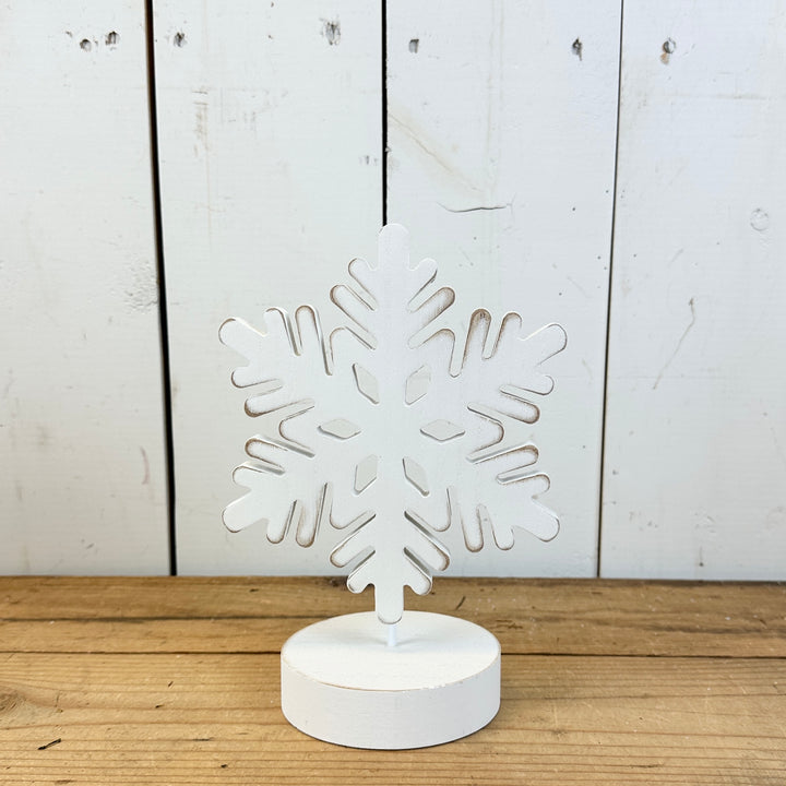 White Snowflakes on Stands