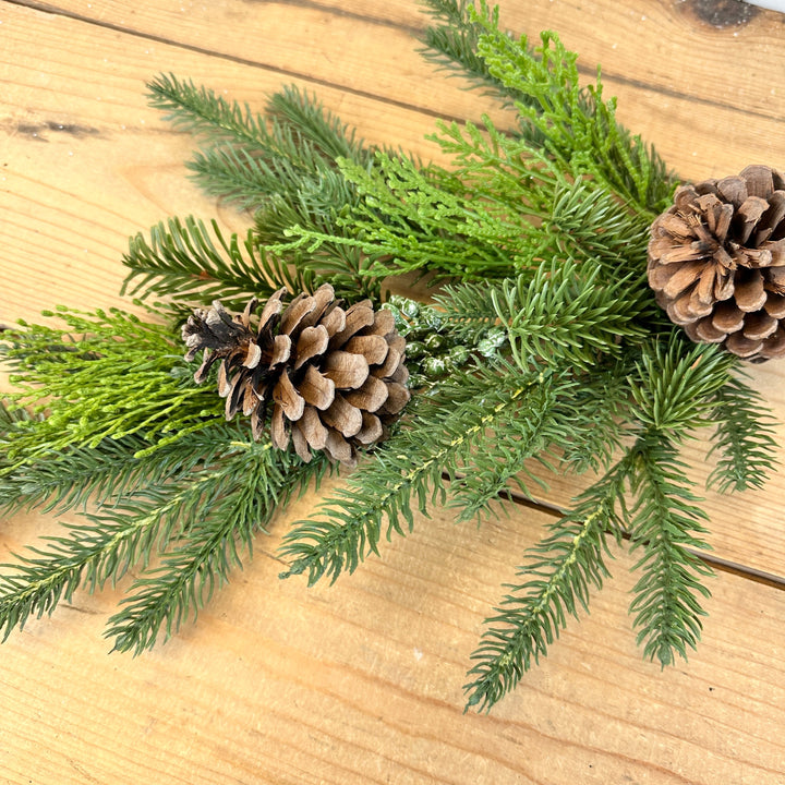 Mixed Pine with Pinecone Accent Collection