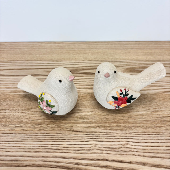 Floral Embossed Bird Set