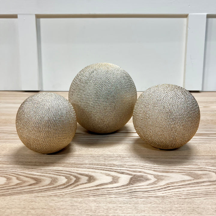 Ceramic Champagne Orbs - Set of 3