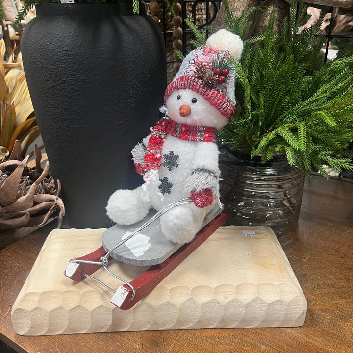 Red and White Fabric Snowmen