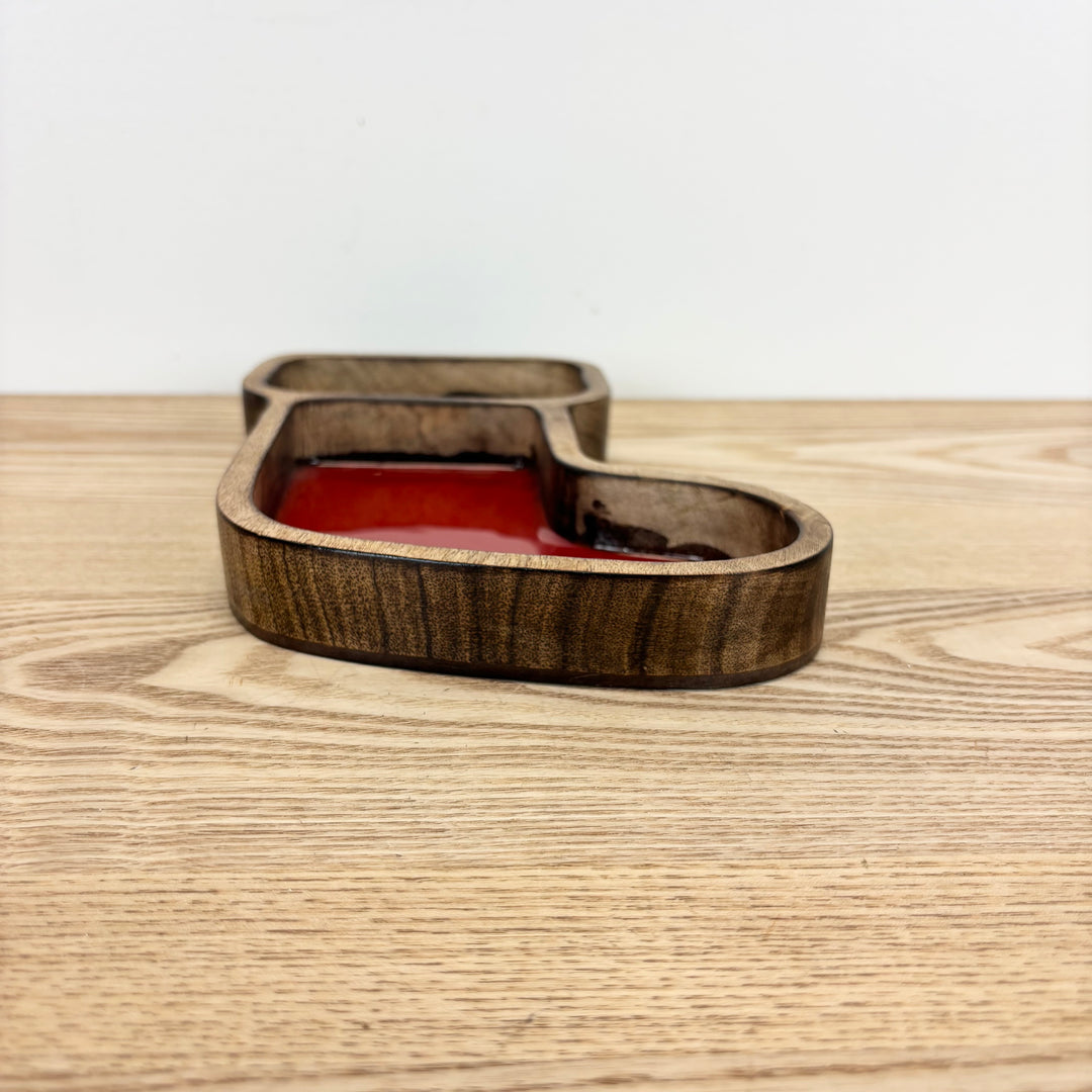 Mango Wood Stocking Serving Dish