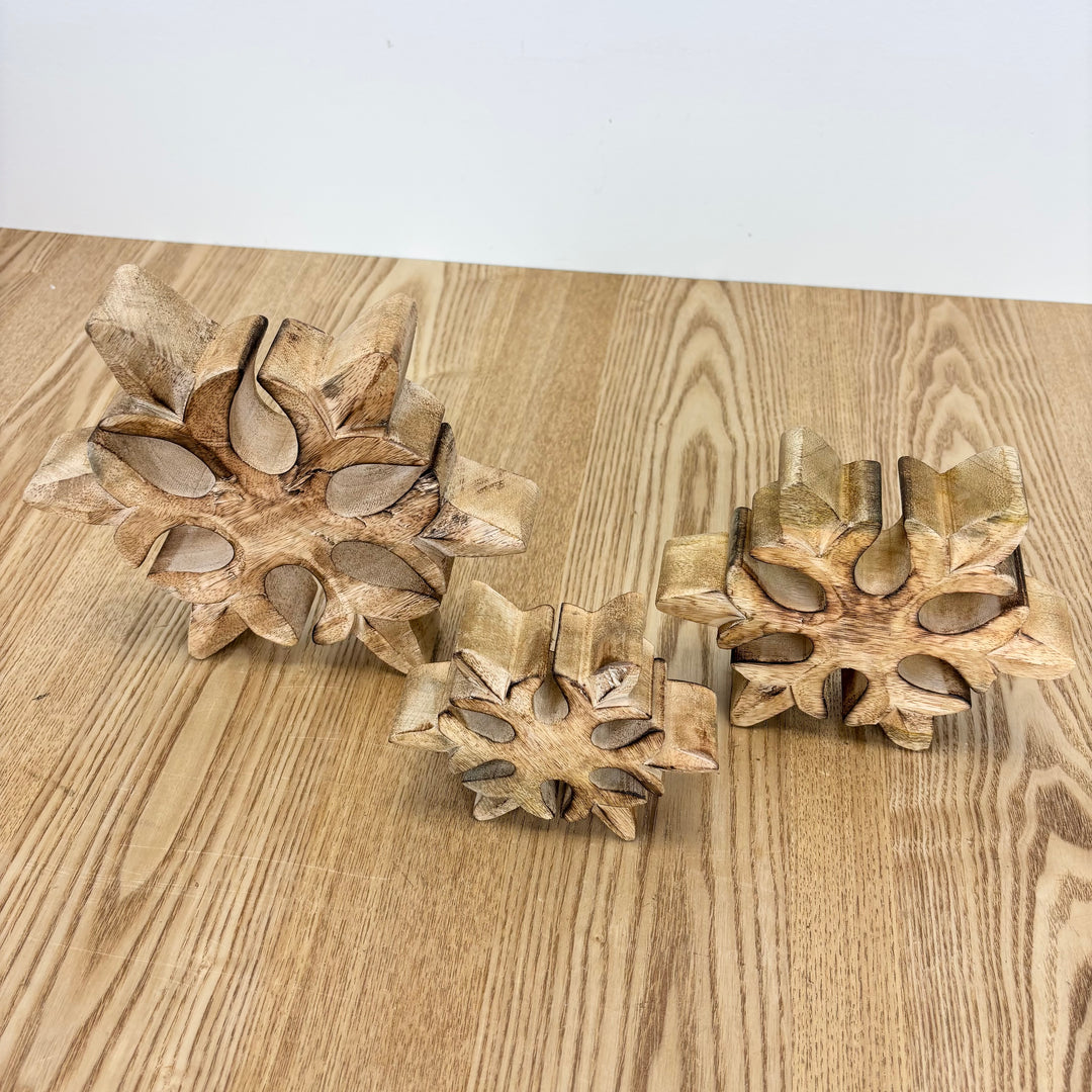 Mango Wood Snowflake - 3 Sizes