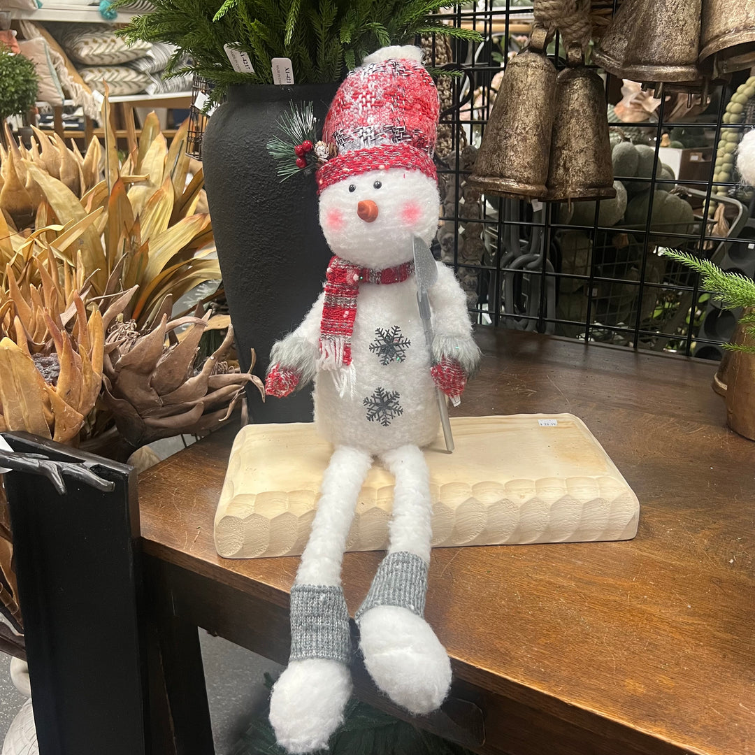 Red and White Fabric Snowmen