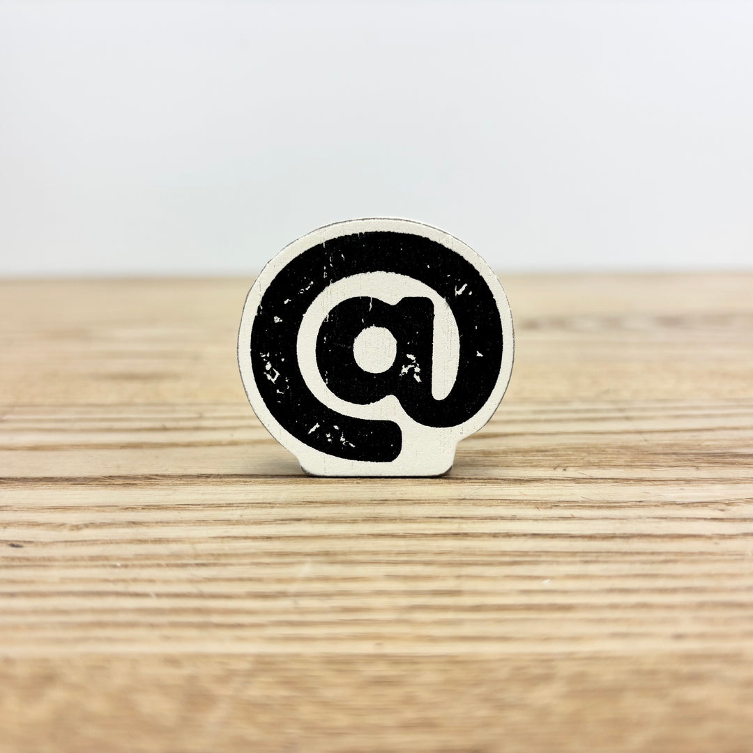 Stylized Symbols and Emojis Decorative Wooden Shapes