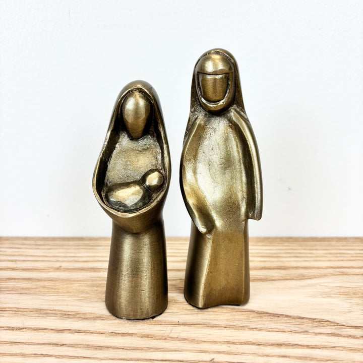 Antiqued Gold Holy Family Figurine Set