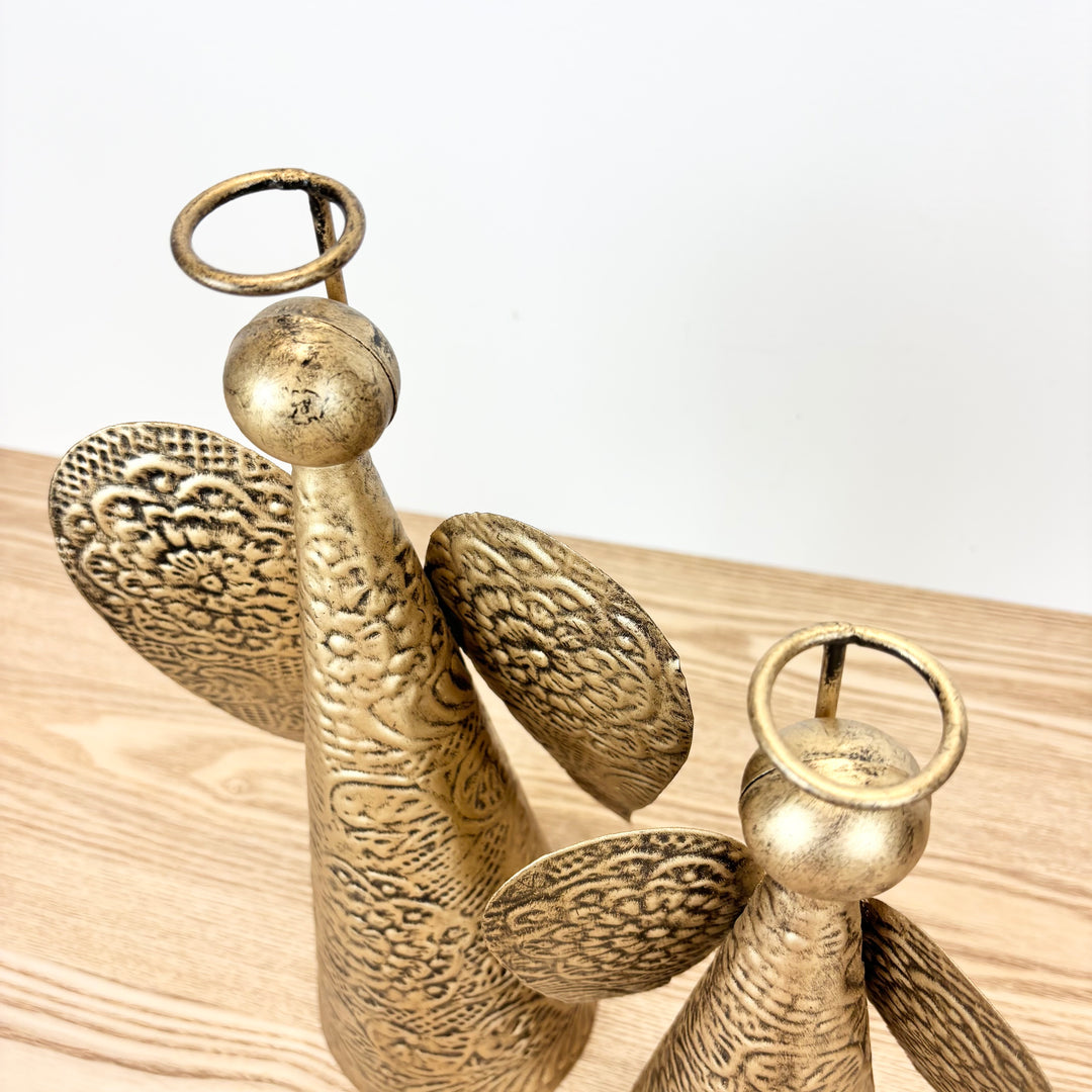 Gold Embossed Metal Angel - 2 Sizes