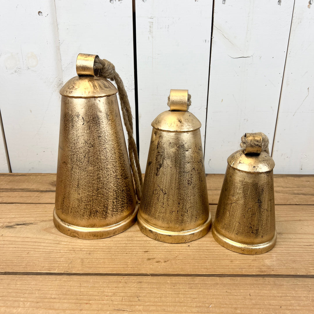 Triangle Shaped Gold Bells