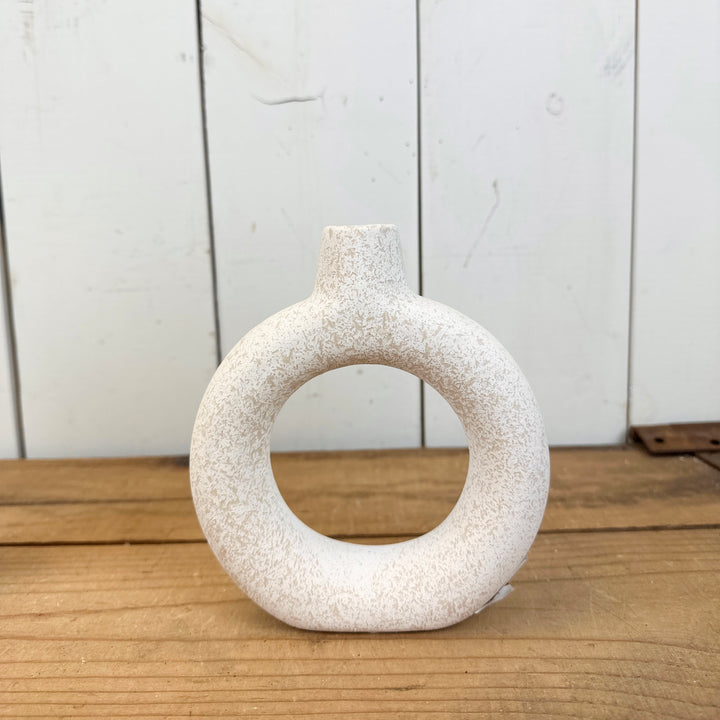 Textured Donut Vases Set of 2