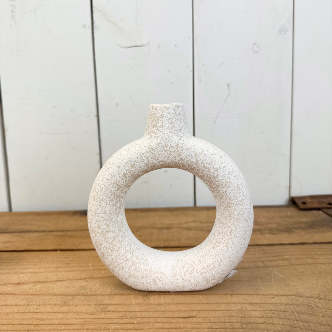 Textured Donut Vases Set of 2