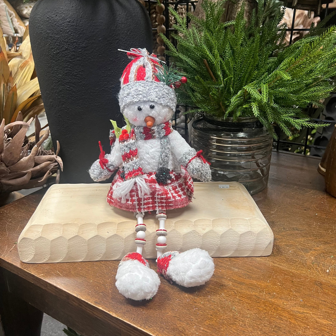 Red and White Fabric Snowmen