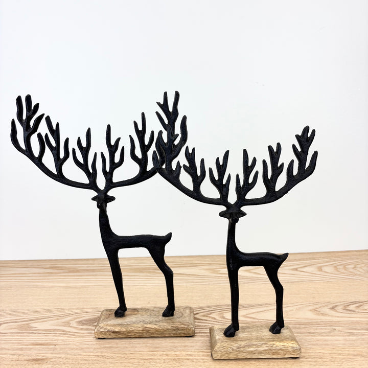 Cast Aluminum Deer on Base - 2 Sizes