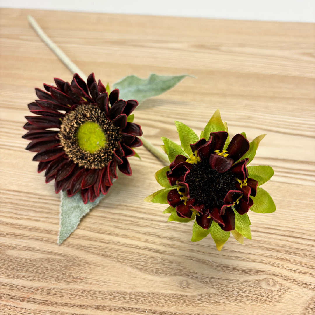 Real Feel Sunflower Spray - Rust