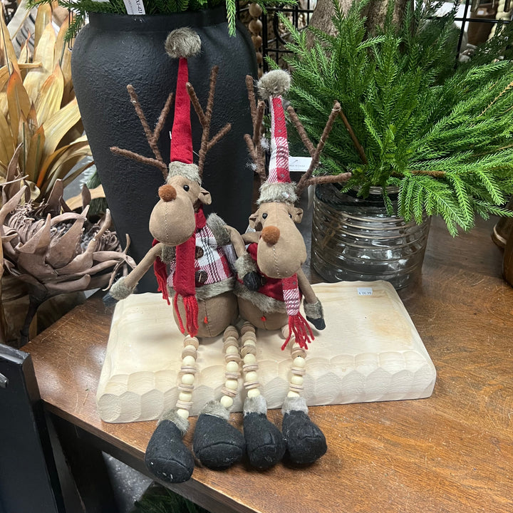 Christmas Moose with Stick Antlers