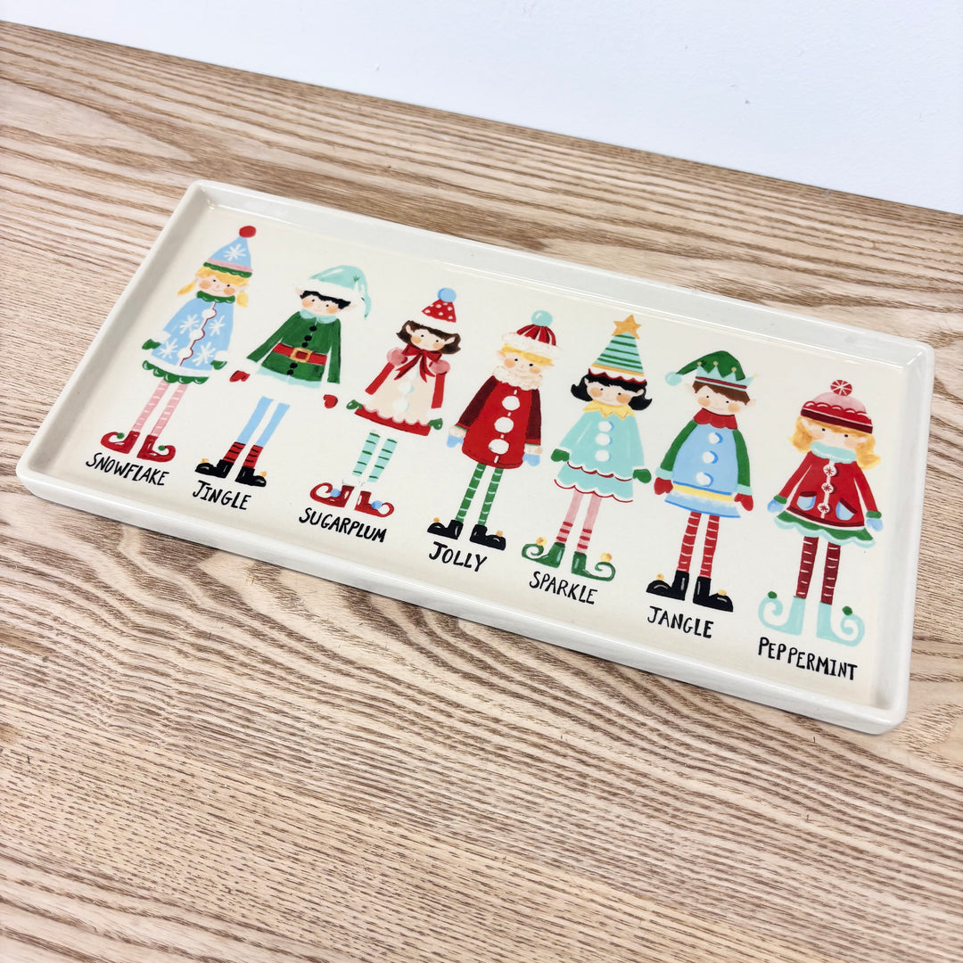 Santa's Elves Stoneware Platter