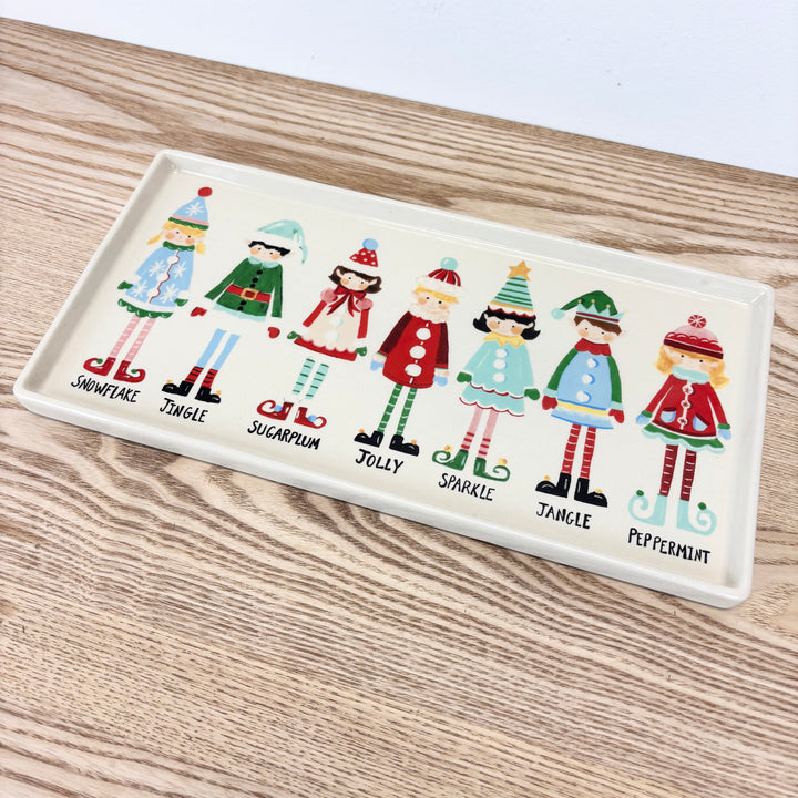 Santa's Elves Stoneware Platter