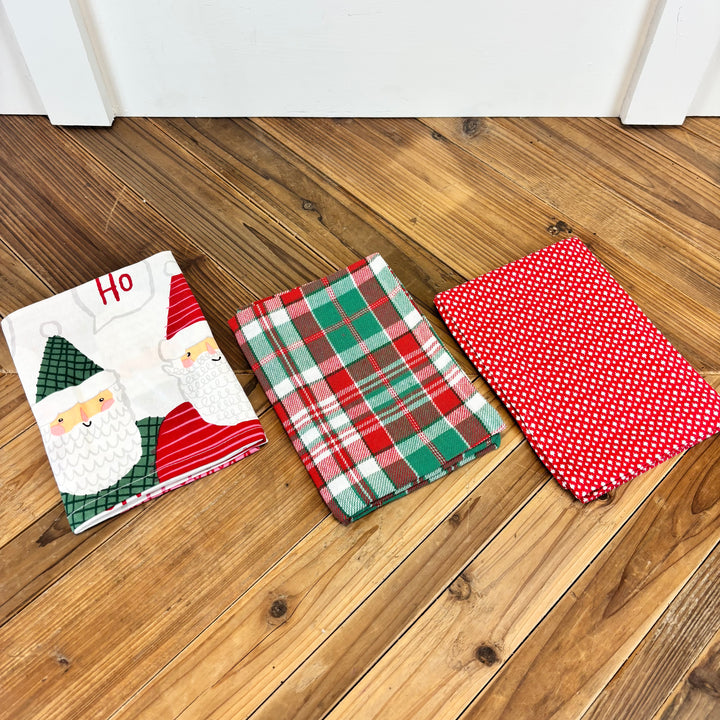 Ho Ho Ho Santa Dishtowel - Set of 3