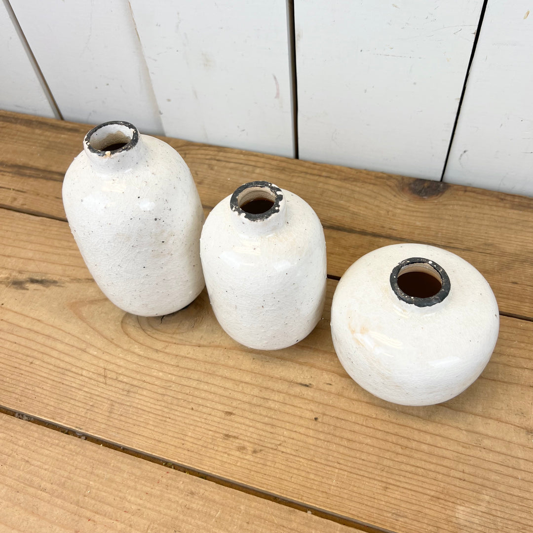 Mini Crackled Vases