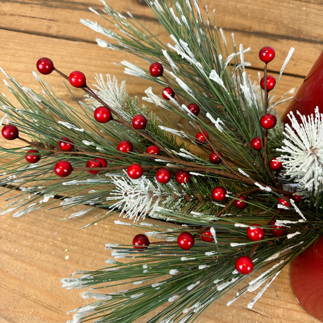 Red Bottle and Pine Table Design Kit
