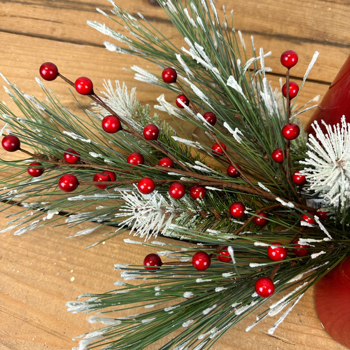Red Bottle and Pine Table Design Kit