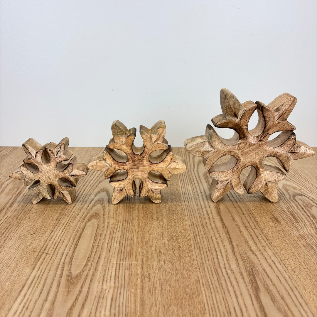 Mango Wood Snowflake - 3 Sizes