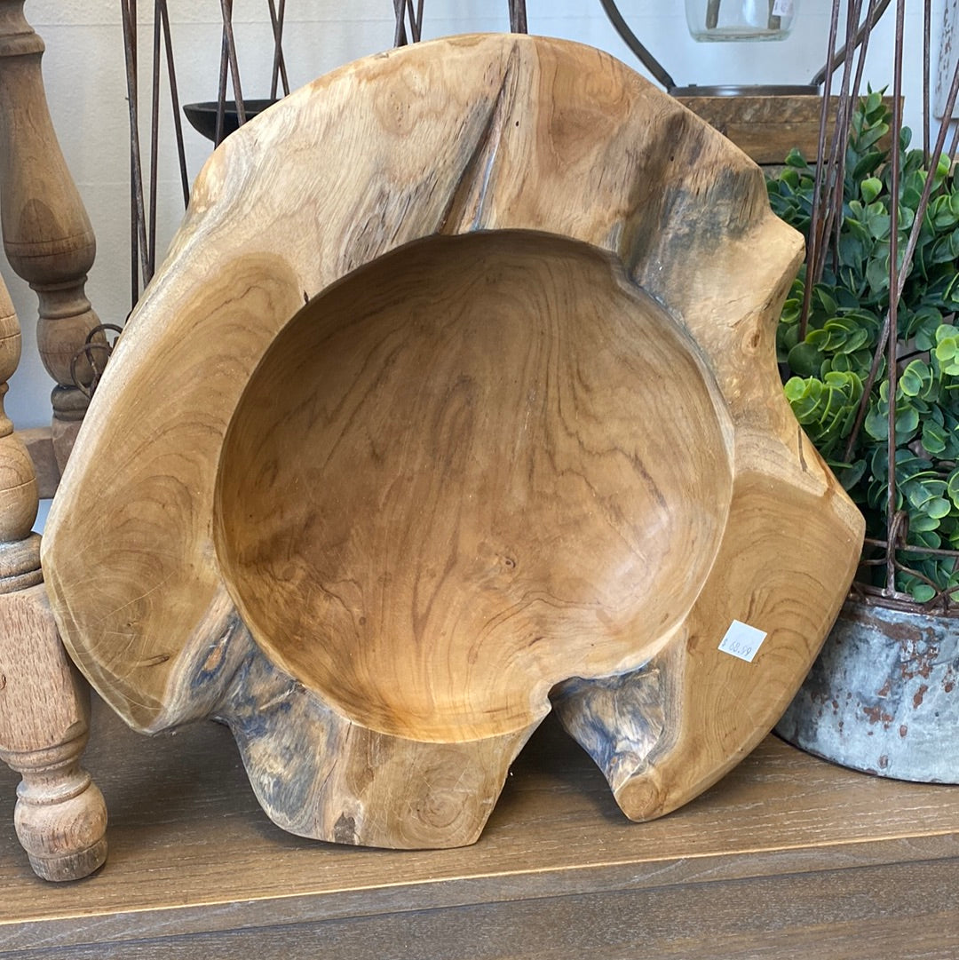 Live Edge Teak Bowl